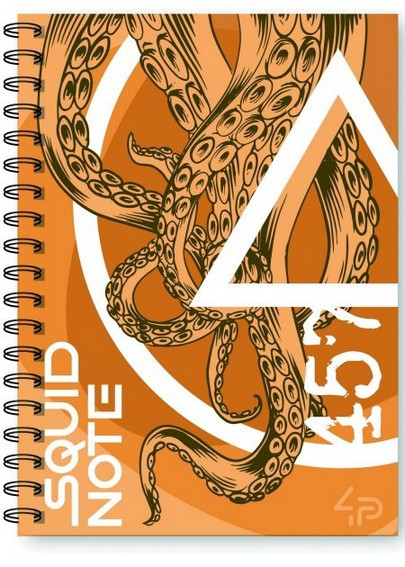 Зошит А5 48арк., в клітинку, на спіралі, м'яка обкладинка Profiplan Squid note yellow