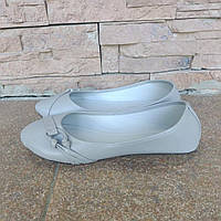 Балетки жіночі сірі з палітуркою