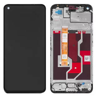Дисплей для Oppo A36, A76, чорний, з рамкою, Original (PRC)