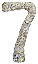 Подушка для вагітних і годування Сімка Г-подібна 158х93 см Романтичний Париж коричневий