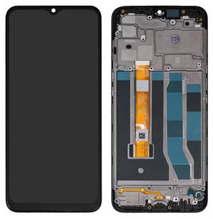 Дисплей для Oppo A31, чорний, з рамкою, Original (PRC)