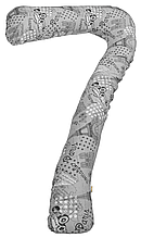 Подушка для вагітних і годування Сімка Г-подібна 158х93 см Романтичний Париж сірий