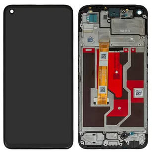 Дисплей для Oppo A36, A76, чорний, з рамкою