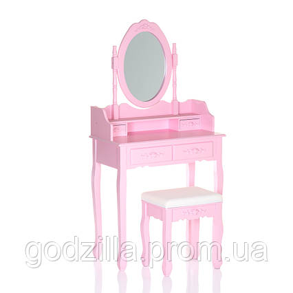 Туалетний столик рожевий + стілець