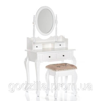 Туалетний столик білий + стілець