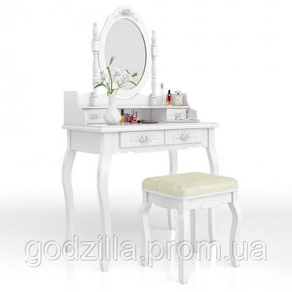 Туалетний столик білий + стілець