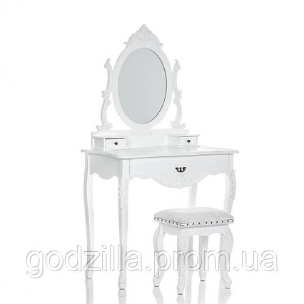 Туалетний столик білий + стілець