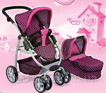 КОЛЯСКА ДЛЯ ЛЯЛЬОК, СУМКА 2 в 1