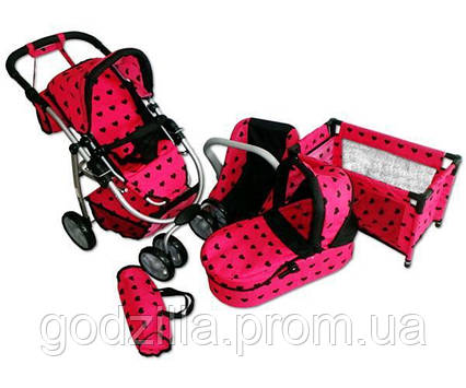 КОЛЯСКА ДЛЯ ЛЯЛЬОК 6в1 ПРОГУЛЯНКА+ЛЮЛЬКА+АВТОКРІСЛО+МАНЕЖ