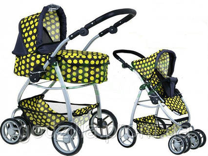 Дуже ВЕЛИКА КОЛЯСКА ДЛЯ ЛЯЛЬОК ЛЮЛЬКА + прогулянкова КОЛЯСКА