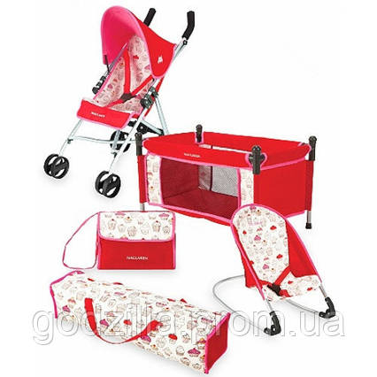 LUX НАБІР КОЛЯСКА ДЛЯ ЛЯЛЬОК ЛІЖКО СУМКА MACLAREN