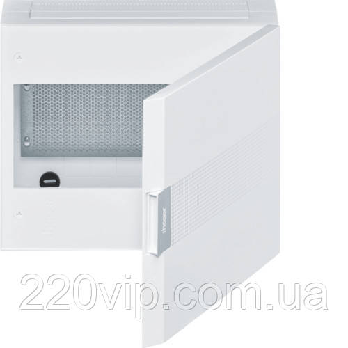 Щит навісний мультимедійний, 1ряд, VB118MP VEGA HAGER білий, бокс Хагер, шафа зовнішня (rozetka), фото 1