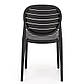 Пластикові стільці для вулиці K-529 чорні з поліпропілену на чотирьох ніжках, фото 3
