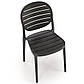 Пластикові стільці для вулиці K-529 чорні з поліпропілену на чотирьох ніжках, фото 5