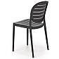 Пластикові стільці для вулиці K-529 чорні з поліпропілену на чотирьох ніжках, фото 7