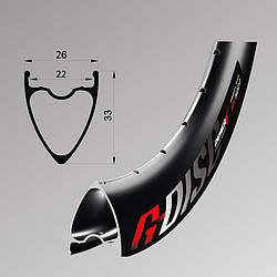 Обід Remerx G-DISC RX 5022, 29'', 622x22, 32 отв., FV, чорн. анод.