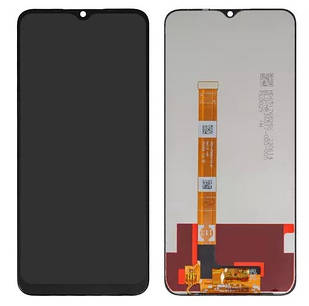 Дисплей для Realme C25, C25s, Narzo 50A, Oppo A16, A16s, A54s, чорний, без рамки