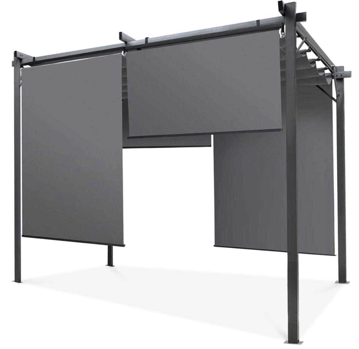 Пергола металева з рулонними шторами Anthracite/Grey Sprint Plus 3х3 м Hardmaister