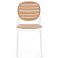 Пластикові стільці для дачі K-529 біло-бежеві з поліпропілену на чотирьох ніжках, фото 6