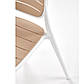 Пластикові стільці для дачі K-529 біло-бежеві з поліпропілену на чотирьох ніжках, фото 7