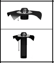 Воронка Покрівельна SGT 110/600мм з нержавіючим фланцем, з ПВХ фартухом, з термокабелем