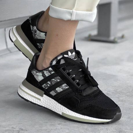 Кроссовки женские и мужские Adidas ZX 500 black white / Адидас зх 500 ...