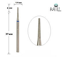 Бор Насадка алмазна Конус куполоподібний 1.4 мм синя Mill