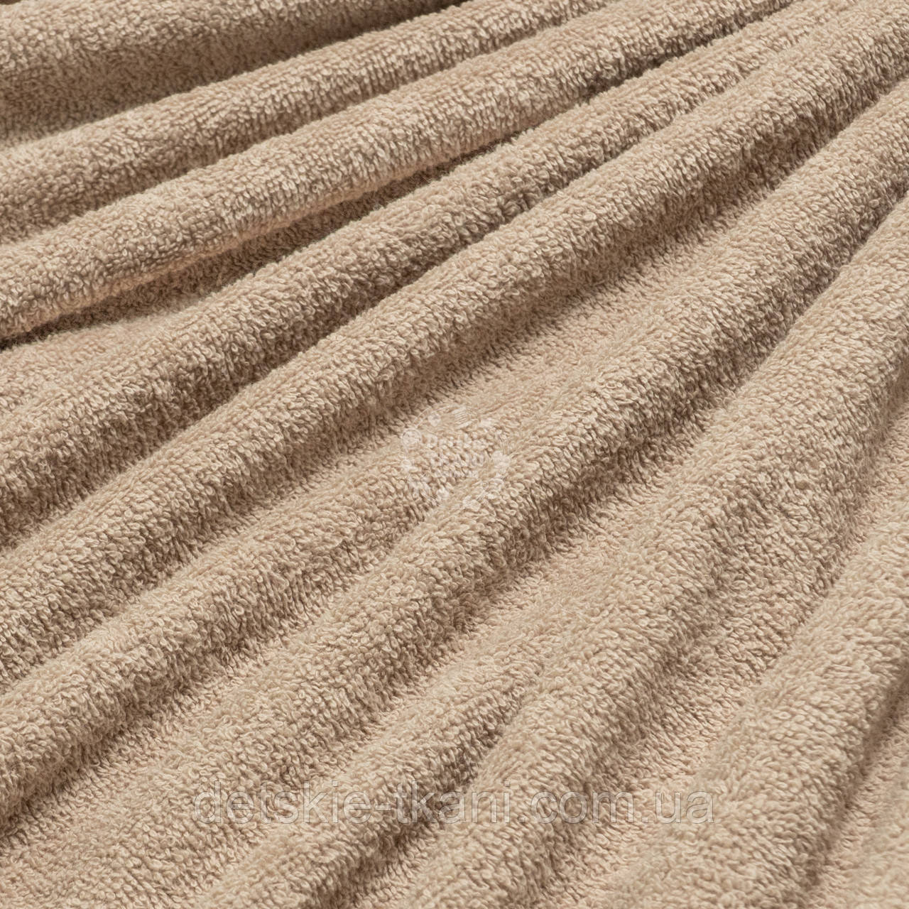 Двостороння махрова тканина, колір світле какао, фото 1