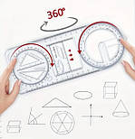 Багатофункціональна лінійка, прозора, фото 2