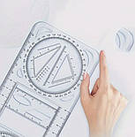 Багатофункціональна лінійка, прозора, фото 3