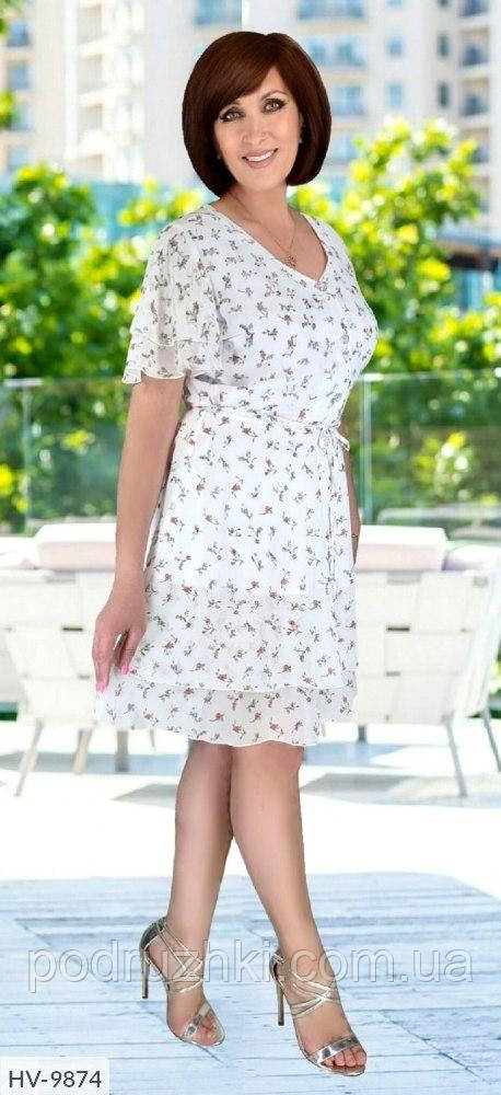 Дуже красива літня сукня з шифону Розміри 50,52,54,56, фото 1