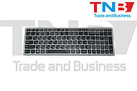 Клавиатура LENOVO IdeaPad G505s черная с серебристой рамкой RUUS