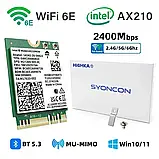 Адаптер WiFi Intel AX210 NGW 2.4/5/6GHz Wi-Fi 6E модуль 5 Version, фото 9