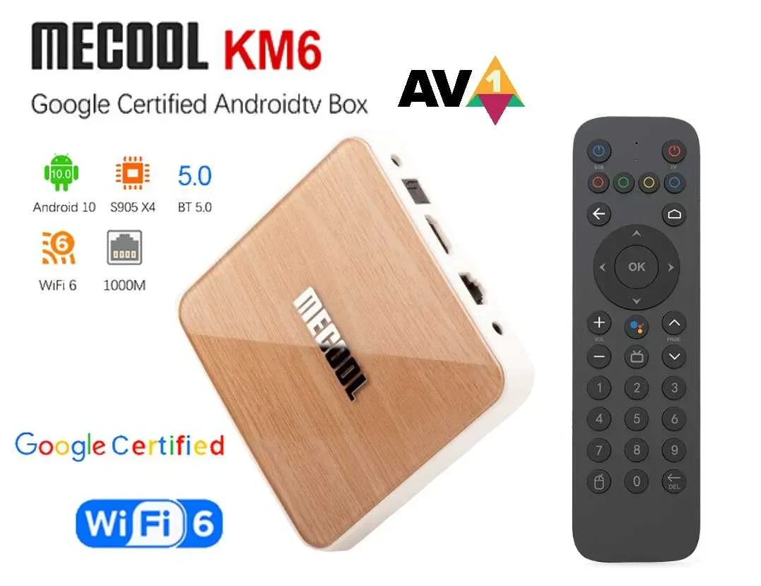 Налаштований Mecool KM6 Deluxe 4/64Gb S905X4 Гарантія tv box тв бокс