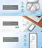 Наушники Anker SoundCore Liberty 4 White Hi-Res 360° BT5.3 ANC 9/28ч, фото 9