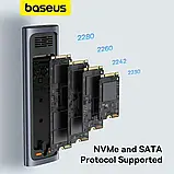 Зовнішня кишеня Baseus M2 SSD Case NVME SATA Dual Protocol USB 3.2 Gen2, фото 5