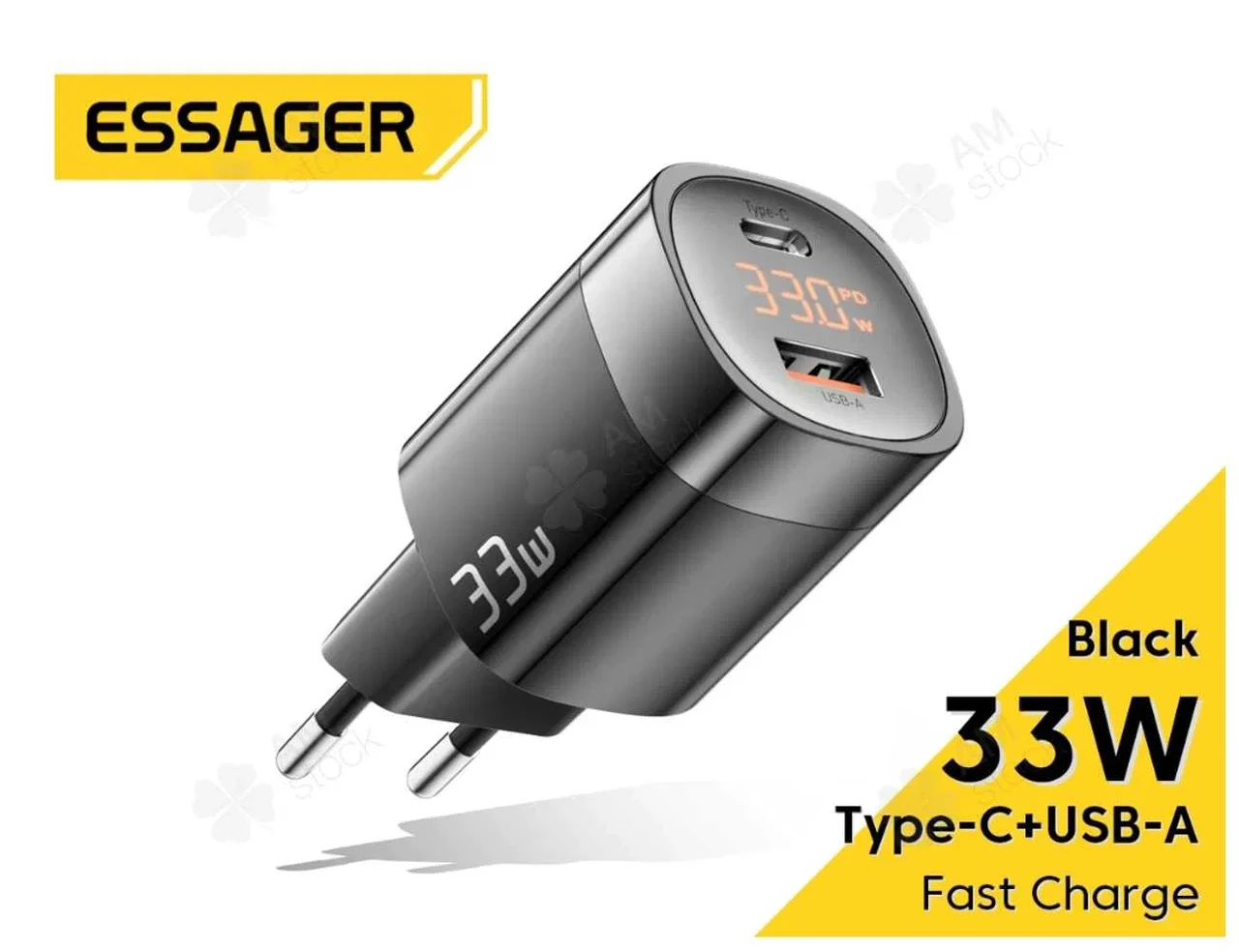 Швидка зарядка ESSAGER 33W GaN PD QC зарядний пристрій блок