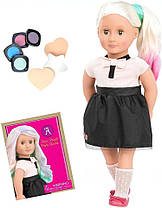 Battat Велика лялька Амія з довгим волоссям 46 см Our Generation BD31084Z Amya Chalk Deco