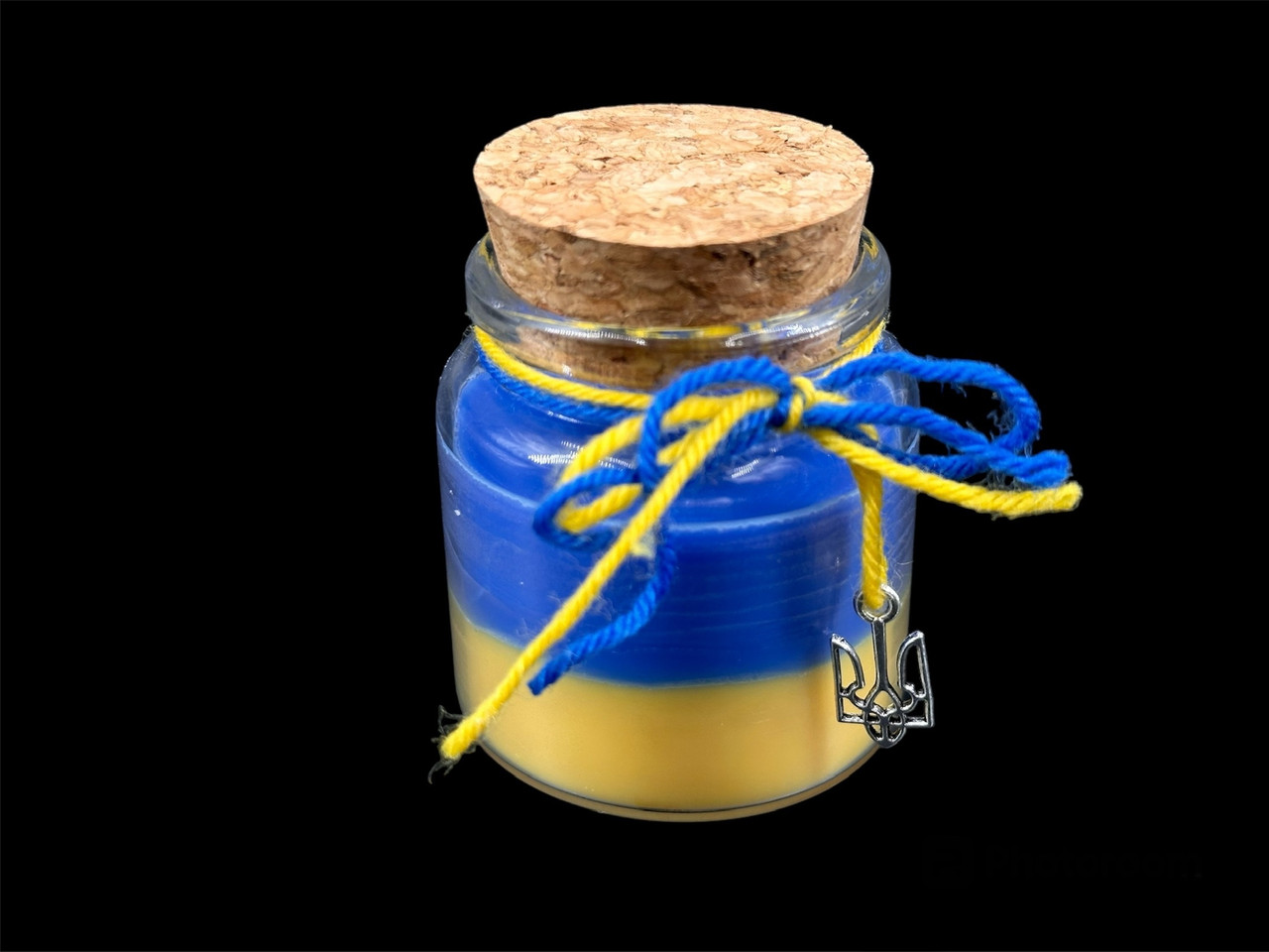 Свічка патріотична синьо-жовта. 50х47мм, фото 1