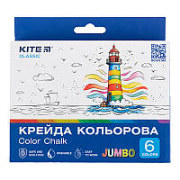 Крейда кольор." Kite" Jumbo  6 кол. Classic K-073