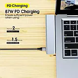 USB Хаб 7 у 2 Vothoon USB3.0/USB-C/HDMI/TF/SD/PD 68W для MacBook Pro, фото 5