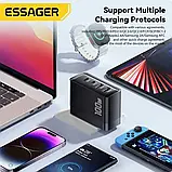 Зарядний пристрій Essager 100W GaN Quick Charger 2xUSB/2xUSB-C QC/PD, фото 3