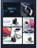 Зарядний пристрій Essager 100W GaN Quick Charger 2xUSB/2xUSB-C QC/PD, фото 9