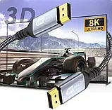 Кабель DisplayPort to DisplayPort 8K DP1.4 UltraHD 1 м, 2 м, 3 м, фото 3