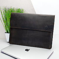 Чохол для MacBook Air 13" шкіряний на магнітах (папка-конверт А4) Handycover 801 коричневий крейзі