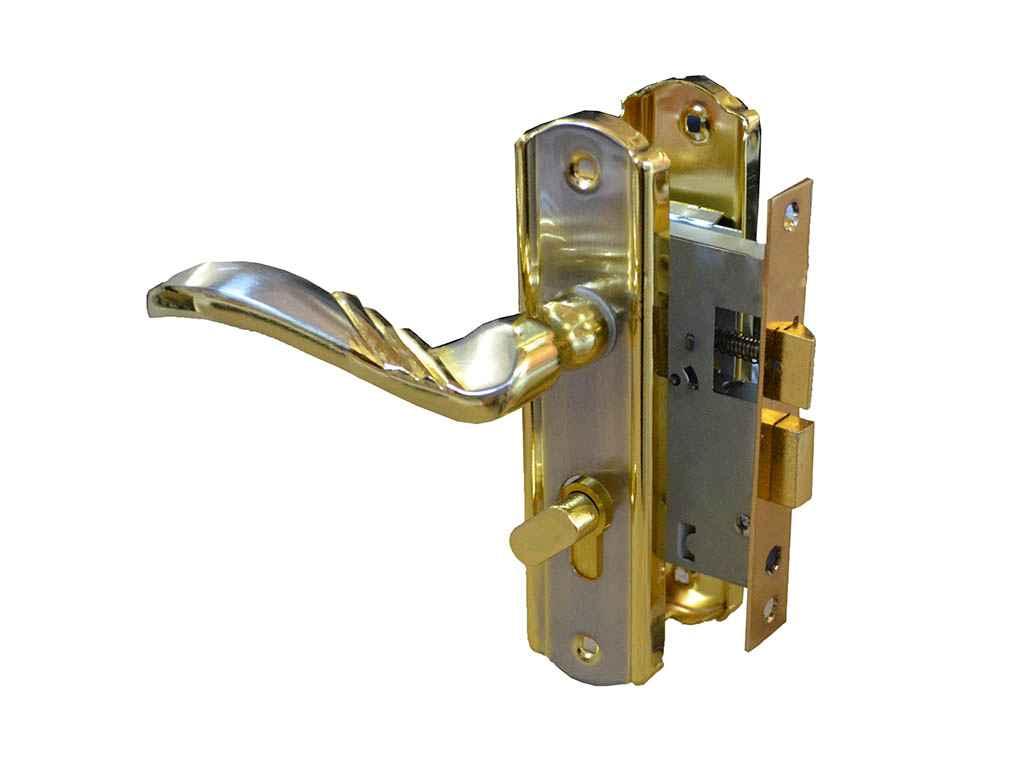 Замок врiзний з циліндром S 23 SNGP (PL28-H33) сатин/золото ТМ ФУРОР BP, фото 1