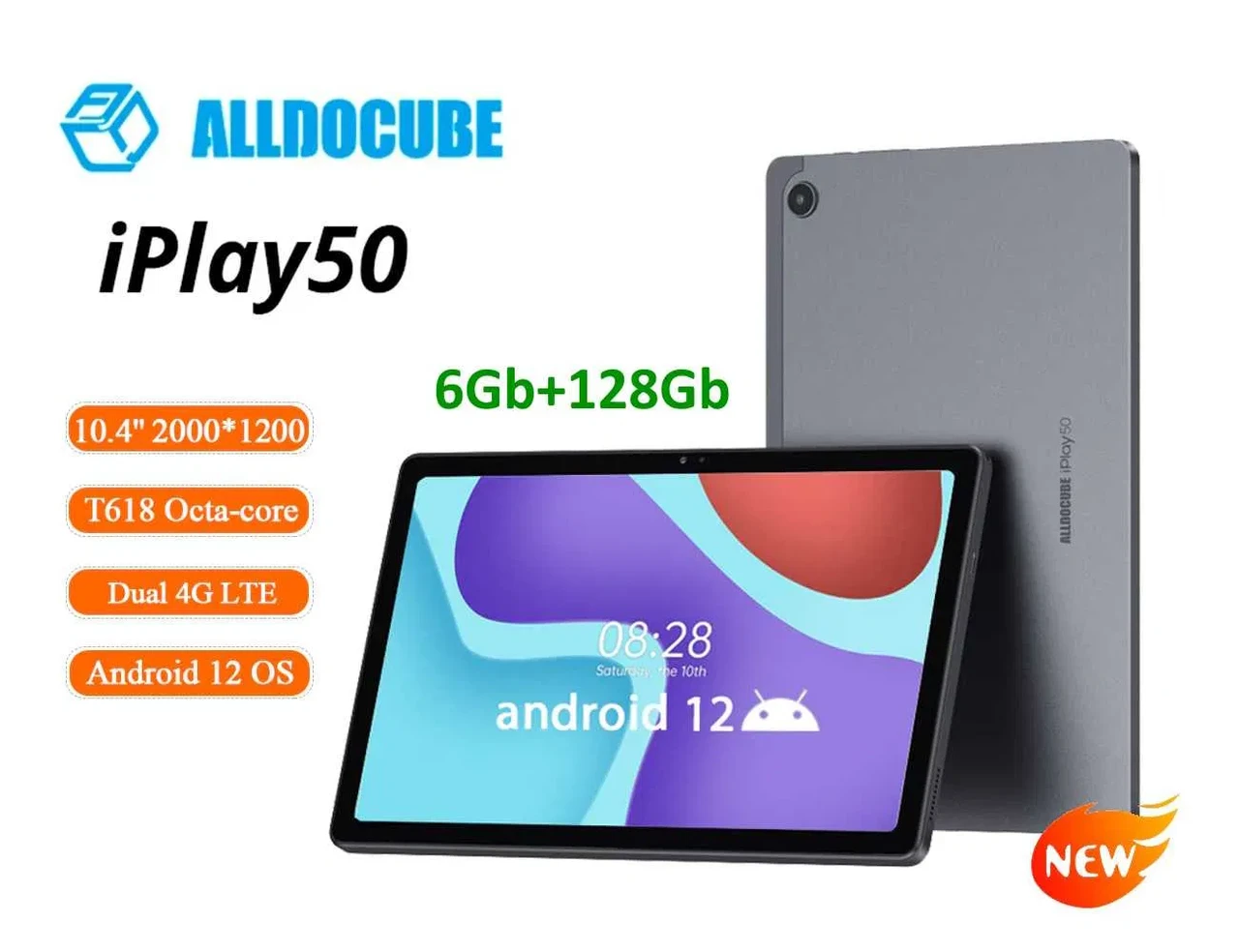 Планшет Alldocube iPlay 50 6/128Gb 10.4" Tiger 618 6000 mAh 4G LTE Gray