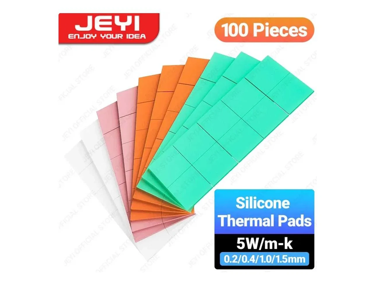 Термопрокладки силіконові JEYI 100-Pack Thermal Silicone Pads