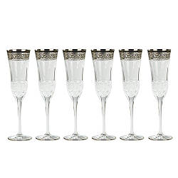 Набор бокалов для шампанского «FIESOLE», платина