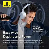 Наушники Baseus Bass 30 Max White Bluetooth 5.3 40mm 50H Low Latency, фото 3